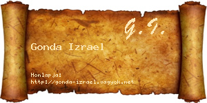 Gonda Izrael névjegykártya